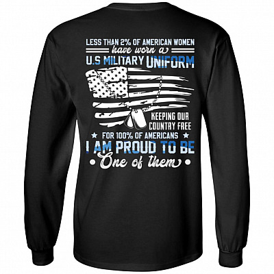 Less Than 2% Of American Women, Black, Long Sleeve