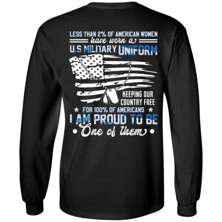 Less Than 2% Of American Women, Black, Long Sleeve