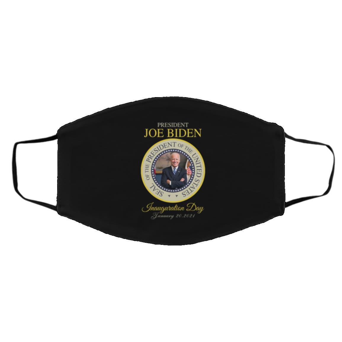 Joe Biden Day (black bg), Black, Cloth Face Cover – Medium/Large Joe Biden Day (black bg), Black, Cloth Face Cover – Medium/Large