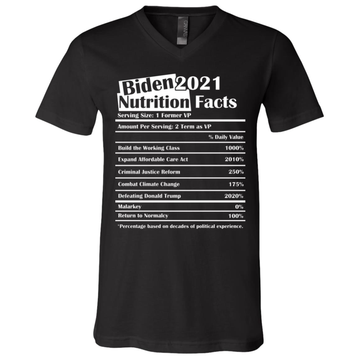 Biden Shirt, Black, V-Neck T-Shirt