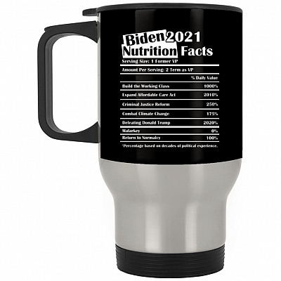 14 oz. Silver Travel Mug