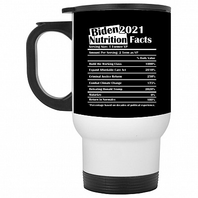 14 oz. White Travel Mug