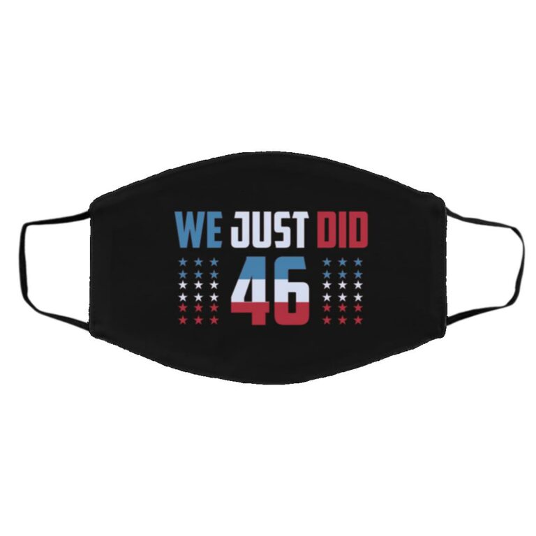 We Just Did 46 Washable, Black, Cloth Face Cover – Medium/Large