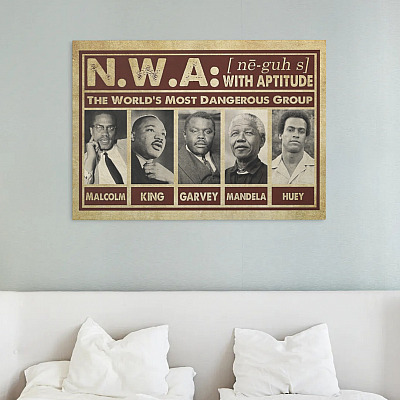 Alternative view of Civil Right African American Leader the World Most Powerful Group Framed Canvas Prints - Unframed Poster