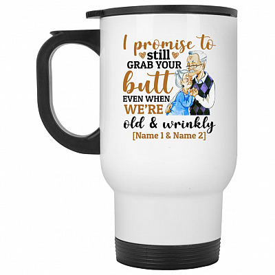 14 oz. White Travel Mug