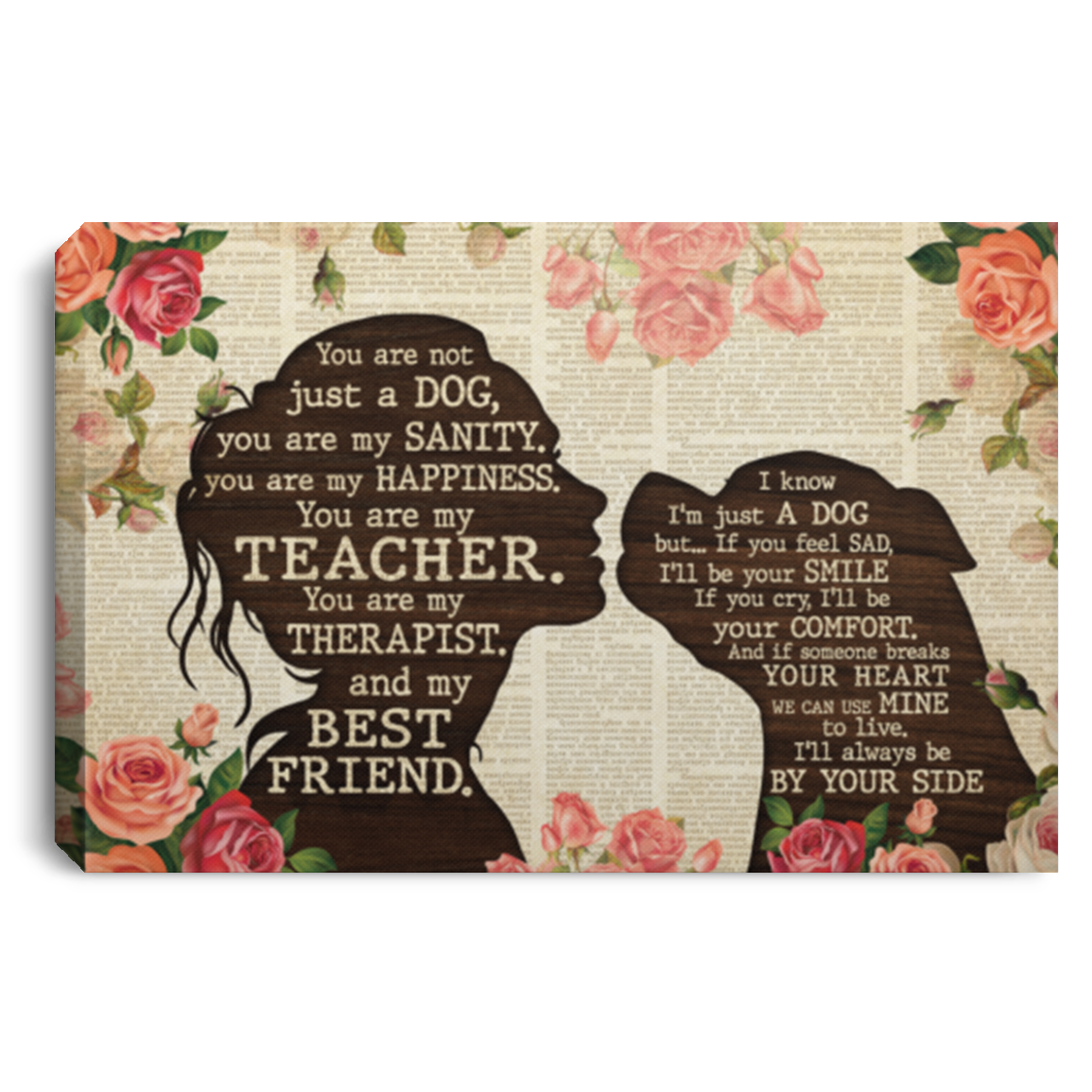 Rottweiler You Are Not Just A Dog You Are My Sanity Gallery Wrapped Framed Canvas Prints - Unframed Poster, White, 0.75'' Framed Canvas Rottweiler You Are Not Just A Dog You Are My Sanity Gallery Wrapped Framed Canvas Prints - Unframed Poster, White, 0.75'' Framed Canvas