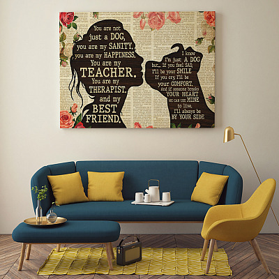 Alternative view of Pitbull You Are Not Just A Dog You Are My Sanity Gallery Wrapped Framed Canvas Prints - Unframed Poster
