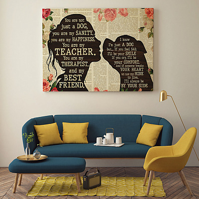 Alternative view of Rottweiler You Are Not Just A Dog You Are My Sanity Gallery Wrapped Framed Canvas Prints - Unframed Poster