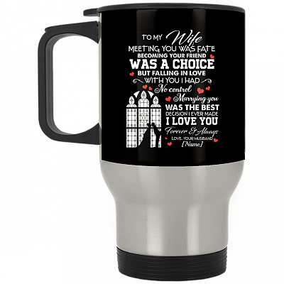 14 oz. Silver Travel Mug