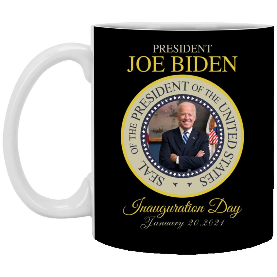 Joe Biden President Inauguration Day Mug, Black, 11 oz. White Mug Joe Biden President Inauguration Day Mug, Black, 11 oz. White Mug