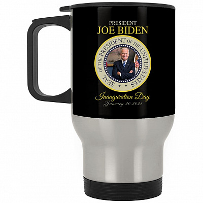 14 oz. Silver Travel Mug