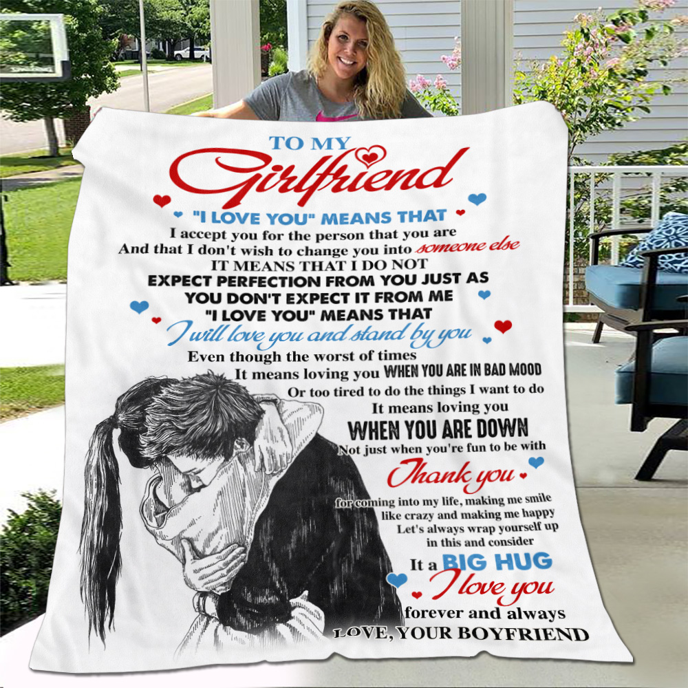 4Th. I Love You Means That 1 Blanket Mockup 4