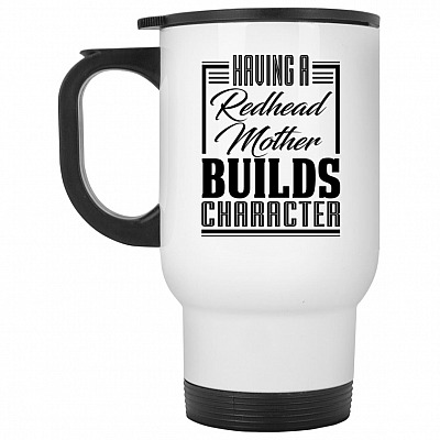 14 oz. White Travel Mug