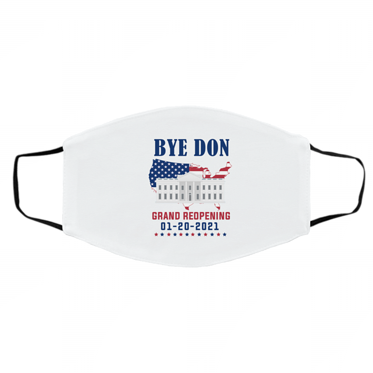 Byedon White House Grand Reopening Inauguration Day 01202021 Washable Reusable Face Mask, White, Cloth Face Cover – Medium/Large