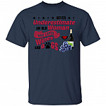 Wine And Dogs, Navy, Unisex T-Shirt
