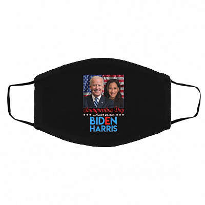 Joe Biden Kamala Harris Face Mask, Black, Cloth Face Cover – Medium/Large