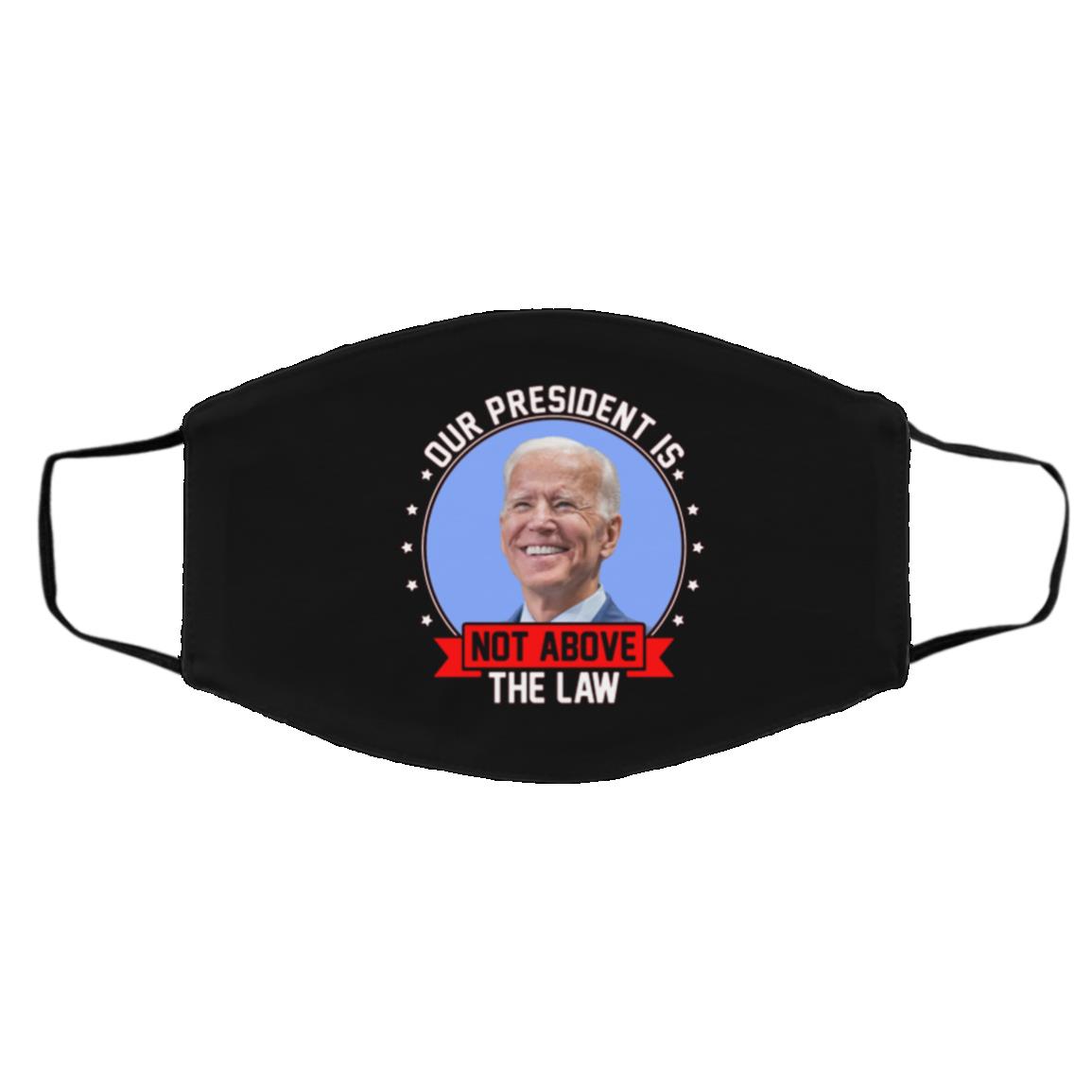 Our President Face Mask, Black, Cloth Face Cover – Medium/Large Our President Face Mask, Black, Cloth Face Cover – Medium/Large