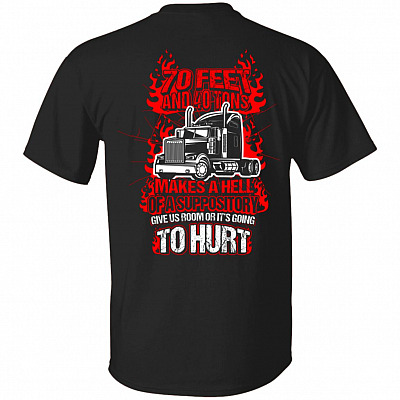 70 Feet And 40 Tons Makes, Black, Unisex T-Shirt