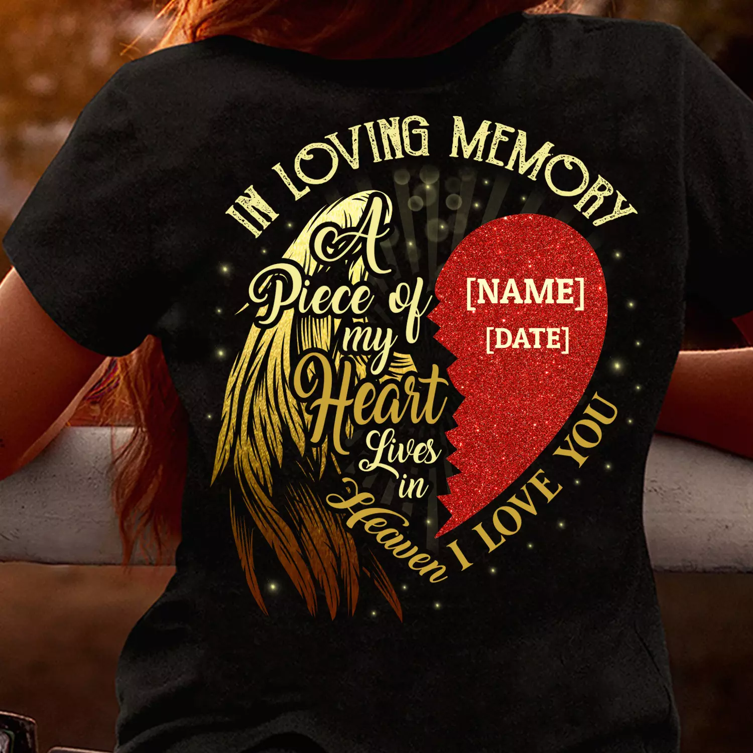 In Loving Memory Shirts Ideas Blue Heavens 2-Sided White In Loving