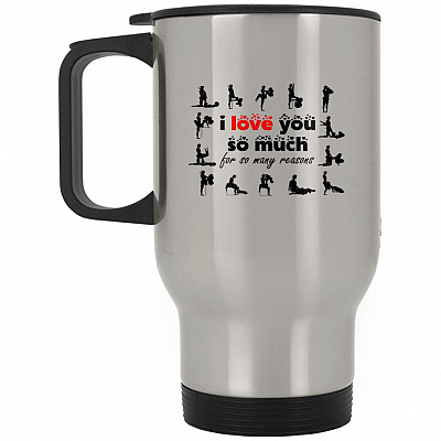 14 oz. Silver Travel Mug