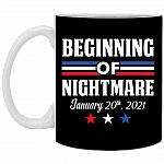 Biden Not My President Beginning of Nightmare Inauguration 2021 Ceramic Coffee Mug - Water Bottle, Black, 11 oz. White Mug Biden Not My President Beginning of Nightmare Inauguration 2021 Ceramic Coffee Mug - Water Bottle, Black, 11 oz. White Mug