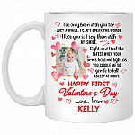 Personalized Custom Photo Mommy I’ve Only Been With You Happy First Valentine's Day Ceramic Coffee Mug, White, 11 oz. White Mug