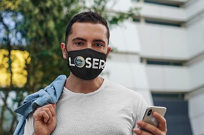 Alternative view of Trump 2021 Loser Washable Reusable Custom Printed Cloth Face Mask Cover - Anti Trump 2021 Face Mask