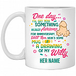 Personalized One Day, White, 11 oz. White Mug
