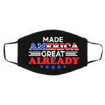 Make America Great Already Washable Reusable Custom Printed Cloth Face Mask Cover - Anti Trump Face Mask, Black, Cloth Face Cover – Medium/Large