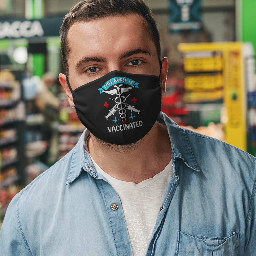 5KNG. This Nurse Vaccinated mask - mockup