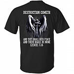 Destruction Cometh And They Shall Seek Peace Shirt - Ezekiel 7:25 Shirt - Templar Knights Crusader Shirt, Black, Unisex T-Shirt