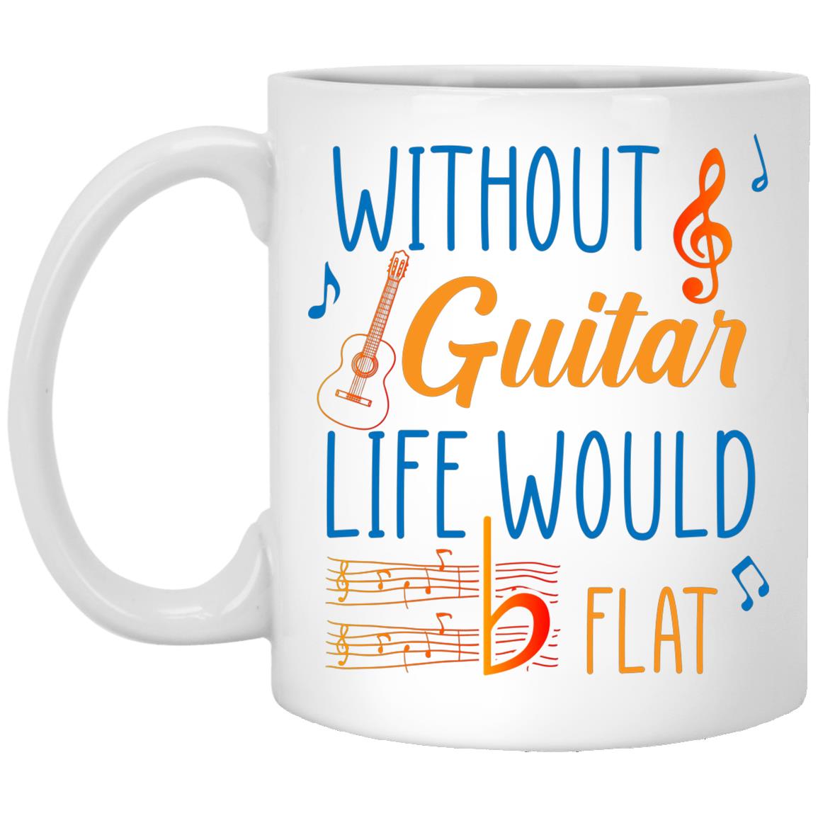 Guitar Mug, White, 11 oz. White Mug Guitar Mug, White, 11 oz. White Mug