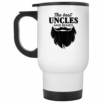 14 oz. White Travel Mug