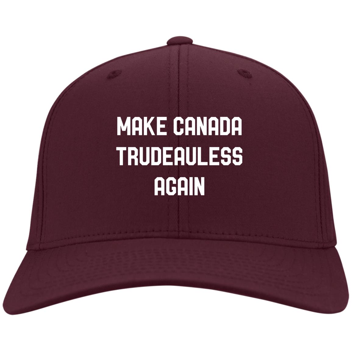 Make Canada Trudeauless Again Funny Twill Cap - High-Profile Snapback Hat - Trucker Hat - Beanie - Knit Cap, Maroon, Twill Cap Make Canada Trudeauless Again Funny Twill Cap - High-Profile Snapback Hat - Trucker Hat - Beanie - Knit Cap, Maroon, Twill Cap