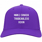 Make Canada Trudeauless Again Funny Twill Cap - High-Profile Snapback Hat - Trucker Hat - Beanie - Knit Cap, Purple, Twill Cap