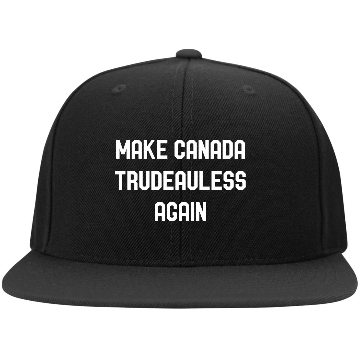 Make Canada Trudeauless Again Funny Twill Cap - High-Profile Snapback Hat - Trucker Hat - Beanie - Knit Cap, Black, Flat Bill Premium Snapback Make Canada Trudeauless Again Funny Twill Cap - High-Profile Snapback Hat - Trucker Hat - Beanie - Knit Cap, Black, Flat Bill Premium Snapback