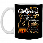 Girlfriend I Met You I Like You Mug, Black, 11 oz. White Mug