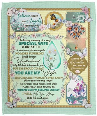 In Loving Memory Of A Very Special Wife, White, Cozy Plush Fleece Blanket - 50x60