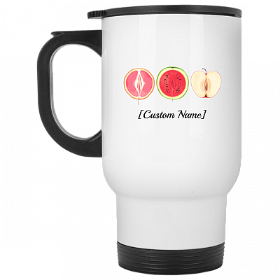 14 oz. White Travel Mug