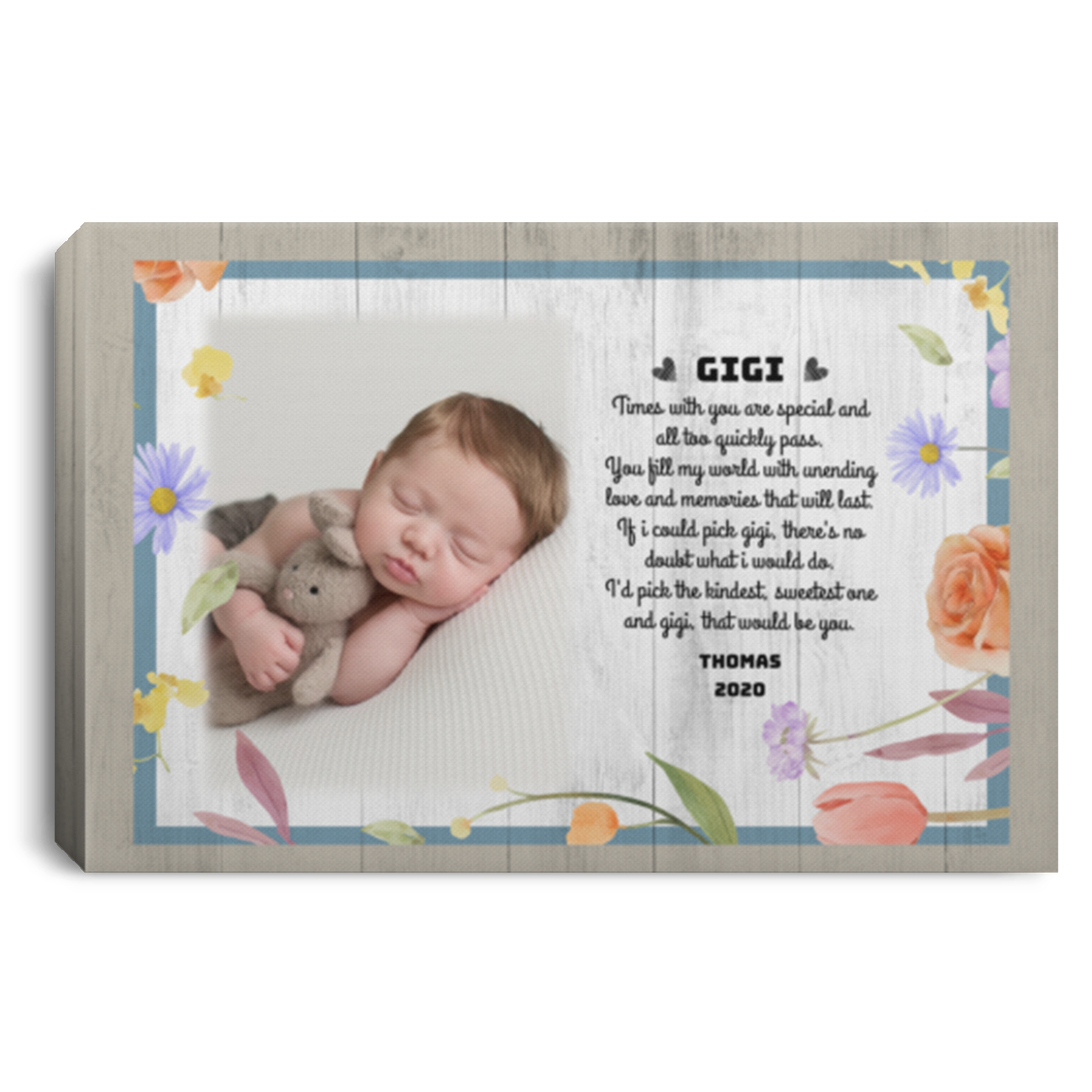 Custom Photo Gigi Special Person Gallery Wrapped Framed Canvas Prints - Unframed Poster - Home Decor Wall Art, White, 0.75'' Framed Canvas Custom Photo Gigi Special Person Gallery Wrapped Framed Canvas Prints - Unframed Poster - Home Decor Wall Art, White, 0.75'' Framed Canvas