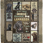 First Thing I See Every Morning Is A Labrador, White, Cozy Plush Fleece Blanket - 50x60