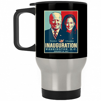 14 oz. Silver Travel Mug