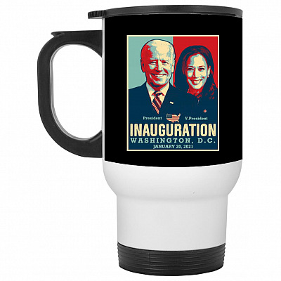 14 oz. White Travel Mug