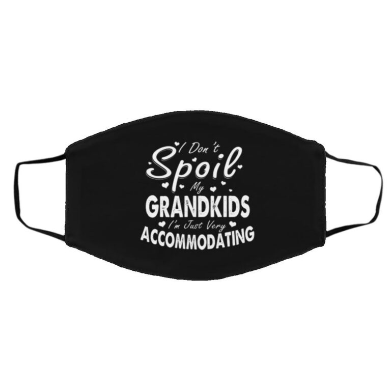 I Don't Spoil My Grandkids I'm Mask, Black, Cloth Face Cover – Medium/Large