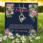 To My Fiancee I Wish I Could Turn Back The Clock Forever Love Heart Pendant Necklace - Future Wife Gifts
