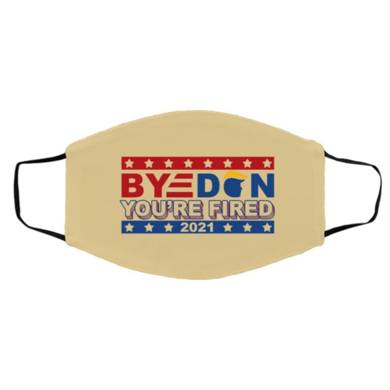 Byedon You're Fired, Tan, Cloth Face Cover – Medium/Large