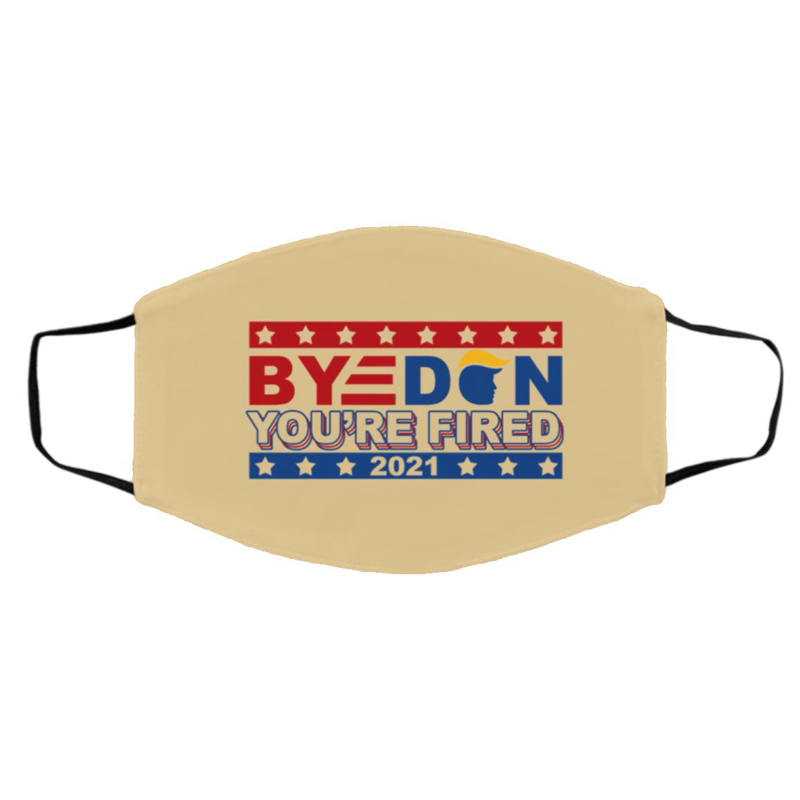 Byedon You're Fired, Tan, Cloth Face Cover – Medium/Large Byedon You're Fired, Tan, Cloth Face Cover – Medium/Large