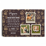 Custom Photo Dog Mom Memorial Gallery Wrapped Framed Canvas Prints - Unframed Poster - Home Decor Wall Art, White, 0.75'' Framed Canvas