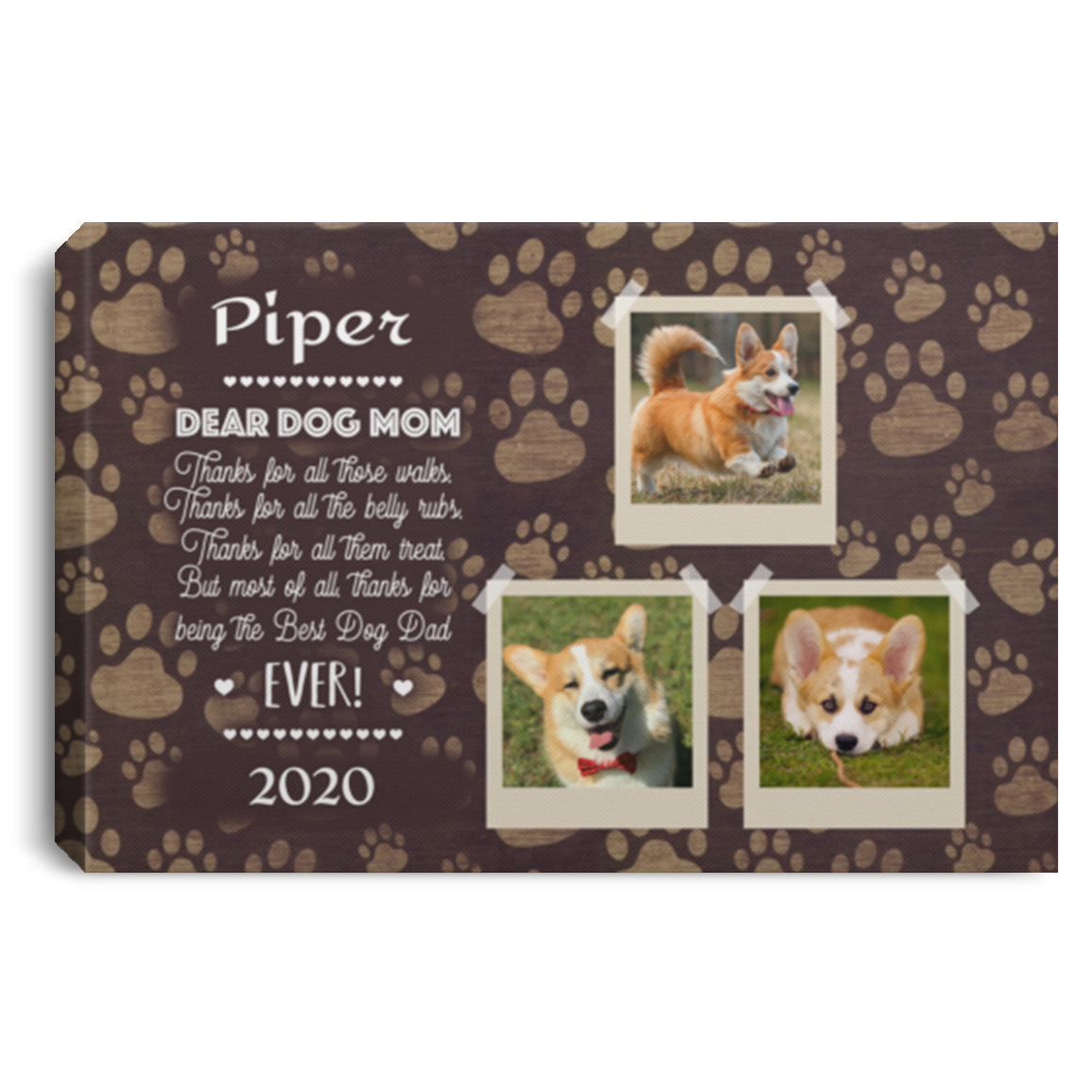 Custom Photo Dog Mom Memorial Gallery Wrapped Framed Canvas Prints - Unframed Poster - Home Decor Wall Art, White, 0.75'' Framed Canvas Custom Photo Dog Mom Memorial Gallery Wrapped Framed Canvas Prints - Unframed Poster - Home Decor Wall Art, White, 0.75'' Framed Canvas