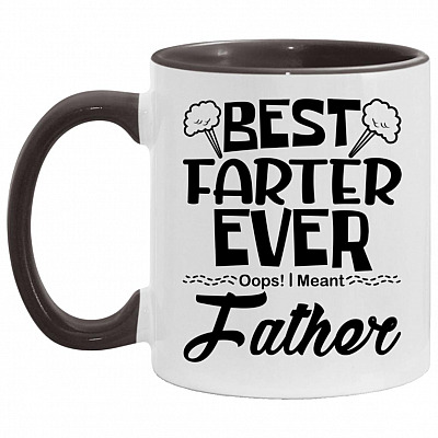 Farter Accent Mug, White/Black, 11 oz. Accent Mug